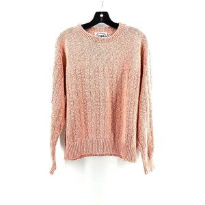 Lake Harmony Rowing Club Women's Peach Orange Long Sleeve Knit Sweater Size M